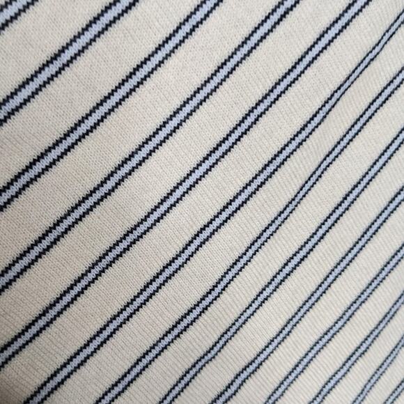 Ioanna Kourbela Ivory Striped Open Front Waterfall Cardigan Size M - Picture 4 of 7